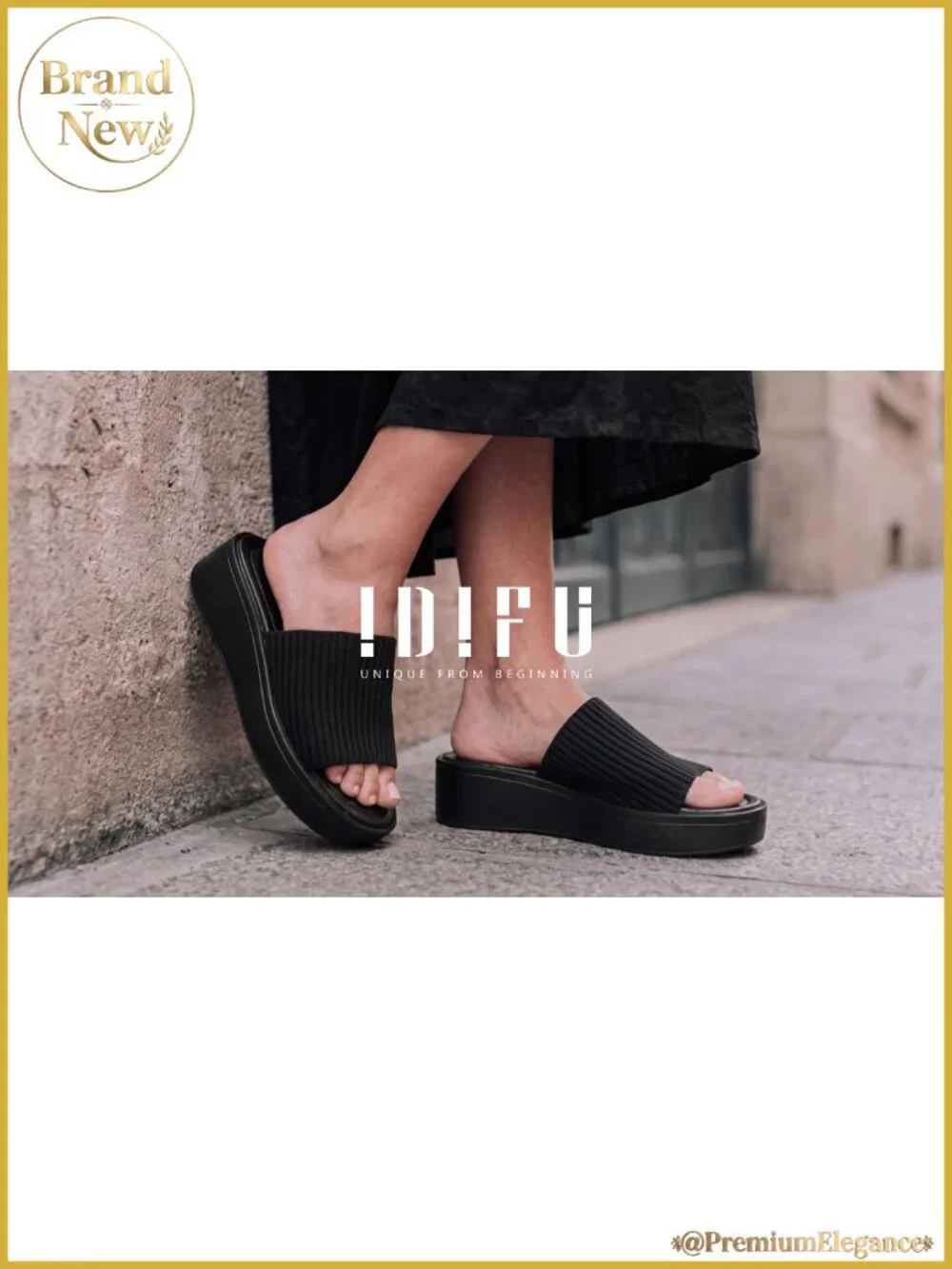 Women's Platform Slide Sandals Chunky Open Toe Knit Slip On Wedge Summer Beach